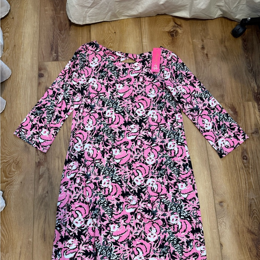 Lilly Pulitzer Pink and Black Patterned Dress